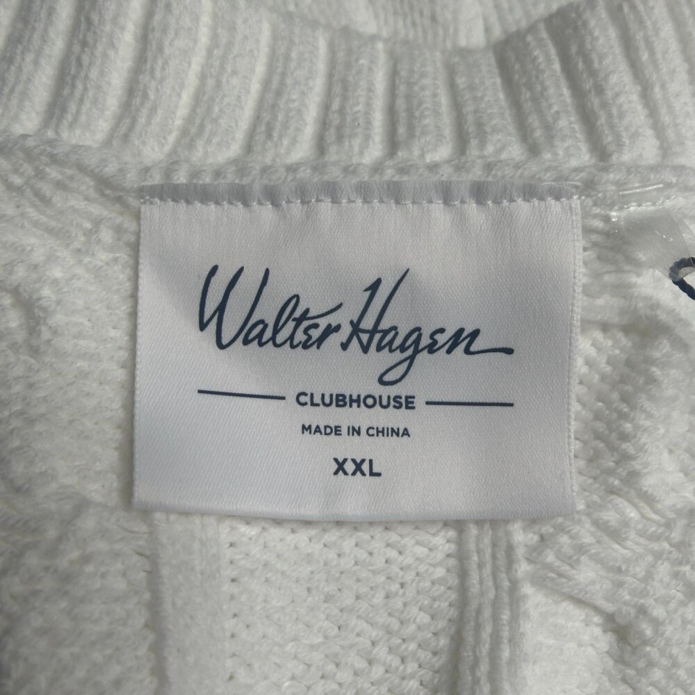 NWT Walter Hagen Women's Clubhouse Sweater Vest Size XXL (WGH11516) White - Picture 8 of 15